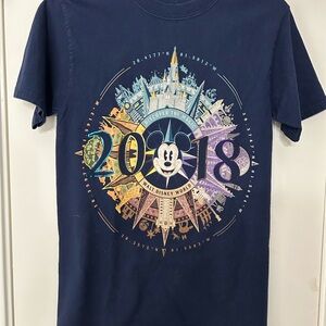 Disney Parks 2018 Discover The Magic Shirt Kids Unisex Beefy-T Small Navy